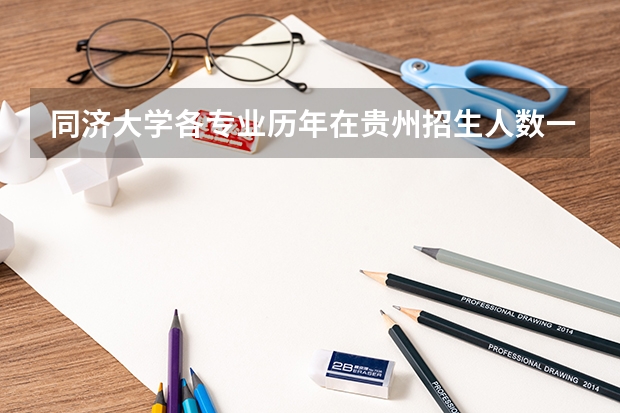 同济大学各专业历年在贵州招生人数一览