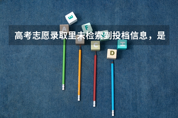高考志愿录取里未检索到投档信息，是什么意思？